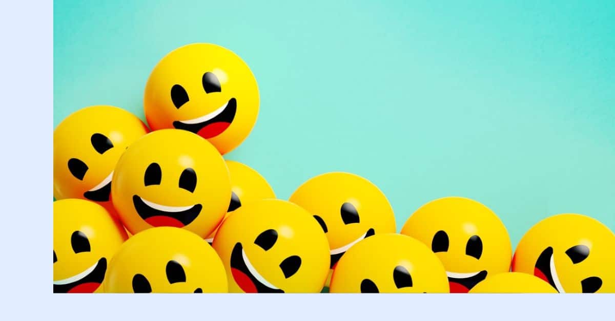 A happy gang of smileys representing Augury's many long-term customers.